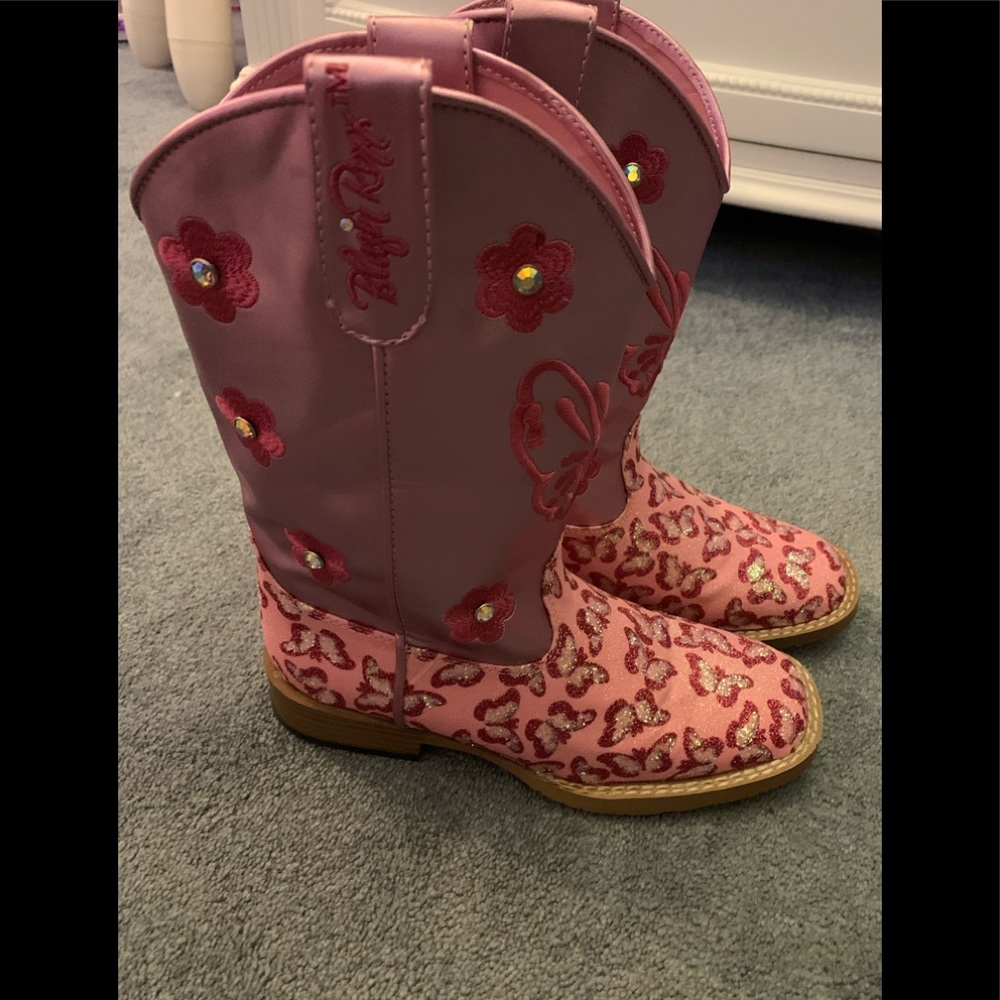 Pink Barbie cowgirl boots